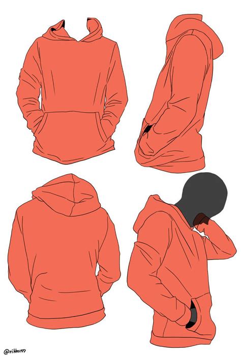 hood drawing reference|side view hoodie drawing.